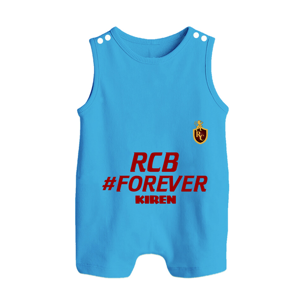 RCB #Forever - Turn Every IPL Moment Into A Style Statement With Our Customized IPL-Themed Romper Suit For Babies With Name - ROYAL BLUE - 0 - 5 Months Old (Chest 18")