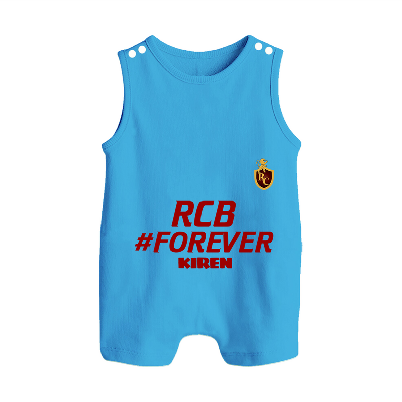 RCB #Forever - Turn Every IPL Moment Into A Style Statement With Our Customized IPL-Themed Romper Suit For Babies With Name - ROYAL BLUE - 0 - 5 Months Old (Chest 18")