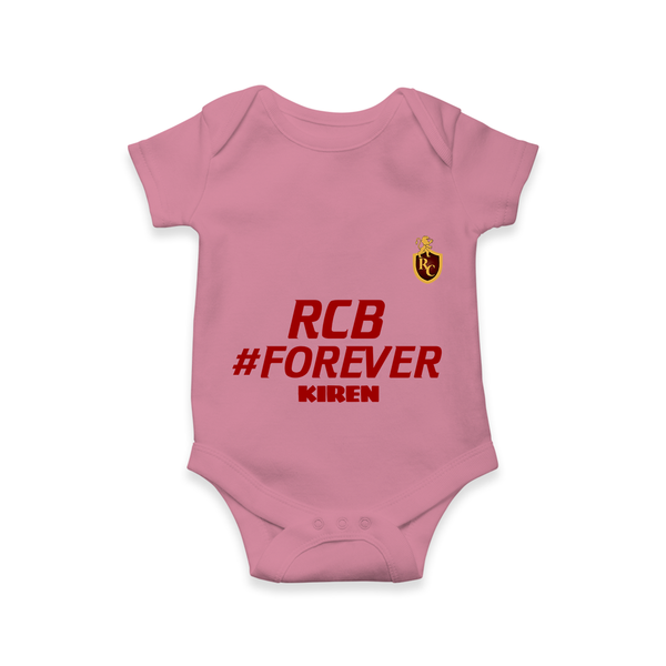 RCB #Forever - Turn Every IPL Moment Into A Style Statement With Our Customized IPL-Themed Romper For Babies With Name - ONION - 0 - 3 Months Old (Chest 16")