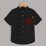 RCB #Forever - Turn Every IPL Moment Into A Style Statement With Our Customized IPL-Themed Shirt For Kids With Name - BLACK - 0 - 6 Months Old (Chest 23")