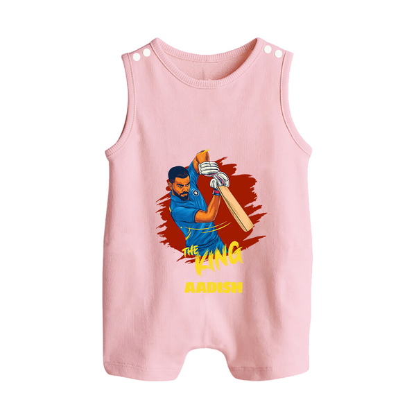 The King - Turn Every IPL Moment Into A Style Statement With Our Customized IPL-Themed Romper Suit For Babies With Name - BABY PINK - 0 - 5 Months Old (Chest 18")