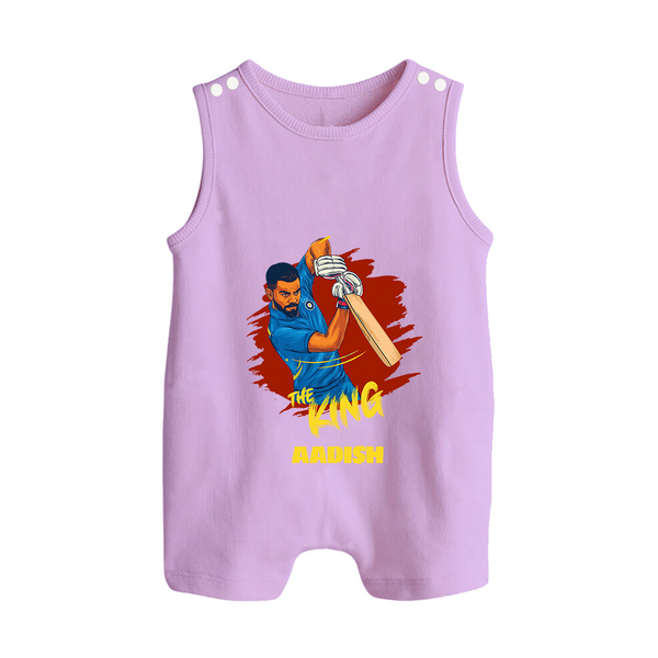 The King - Turn Every IPL Moment Into A Style Statement With Our Customized IPL-Themed Romper Suit For Babies With Name - LILAC - 0 - 5 Months Old (Chest 18")