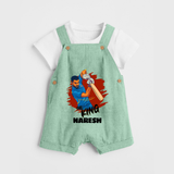Future Match Winner DUNGAREE – Personalized Cricket Outfit - MINT GREEN - 0 - 5 Months Old (Chest 18")
