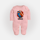 Future Match Winner FULL BODY SUIT – Personalized Cricket Outfit - BABY PINK - New Born (Chest 7.5")