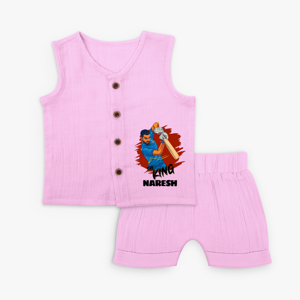 Future Match Winner jabla – Personalized Cricket Outfit - BABY PINK - 0 - 3 Months Old (Chest 9.8")