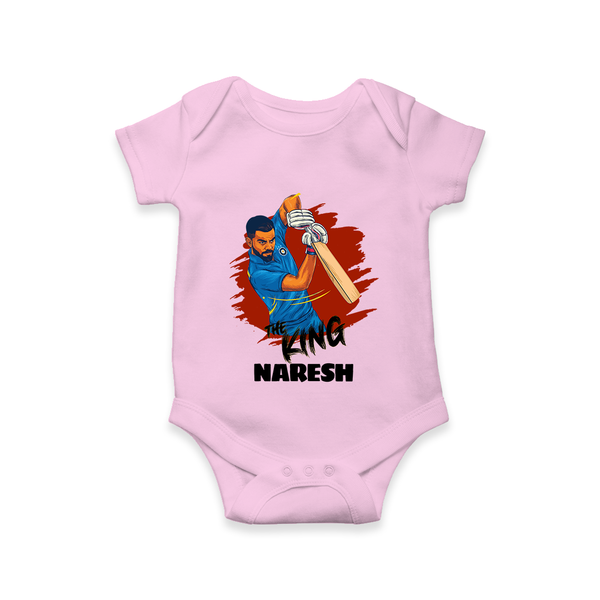 Future Match Winner Baby Romper – Personalized Cricket Outfit - BABY PINK - New Born (Chest 14")