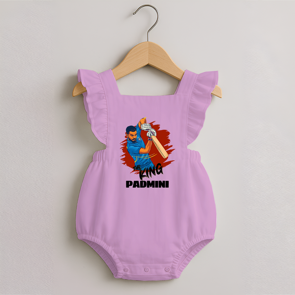 Future Match Winner ROMPER FROCK – Personalized Cricket Outfit - BABY PINK - 0 - 3 Months Old (Chest 19")