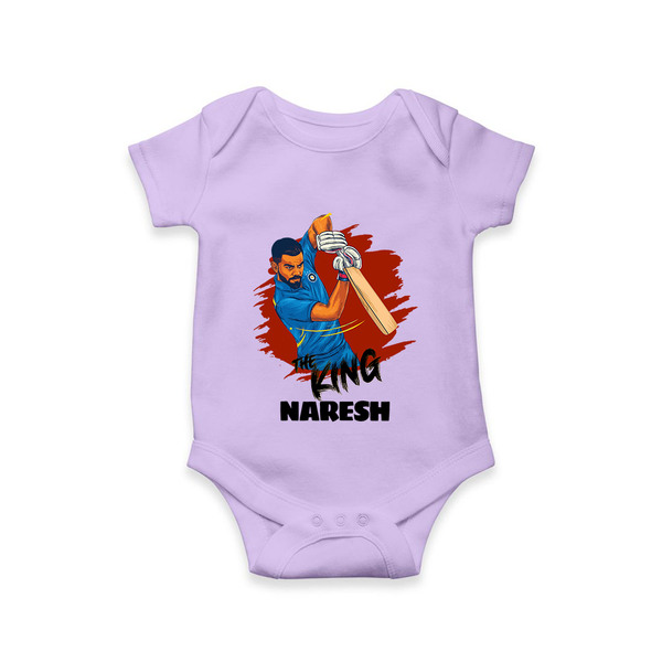 Future Match Winner Baby Romper – Personalized Cricket Outfit - LILAC - New Born (Chest 14")