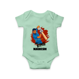 Future Match Winner Baby Romper – Personalized Cricket Outfit - MINT GREEN - New Born (Chest 14")