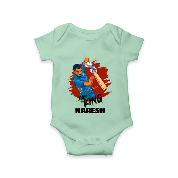 Future Match Winner Baby Romper – Personalized Cricket Outfit - MINT GREEN - New Born (Chest 14")