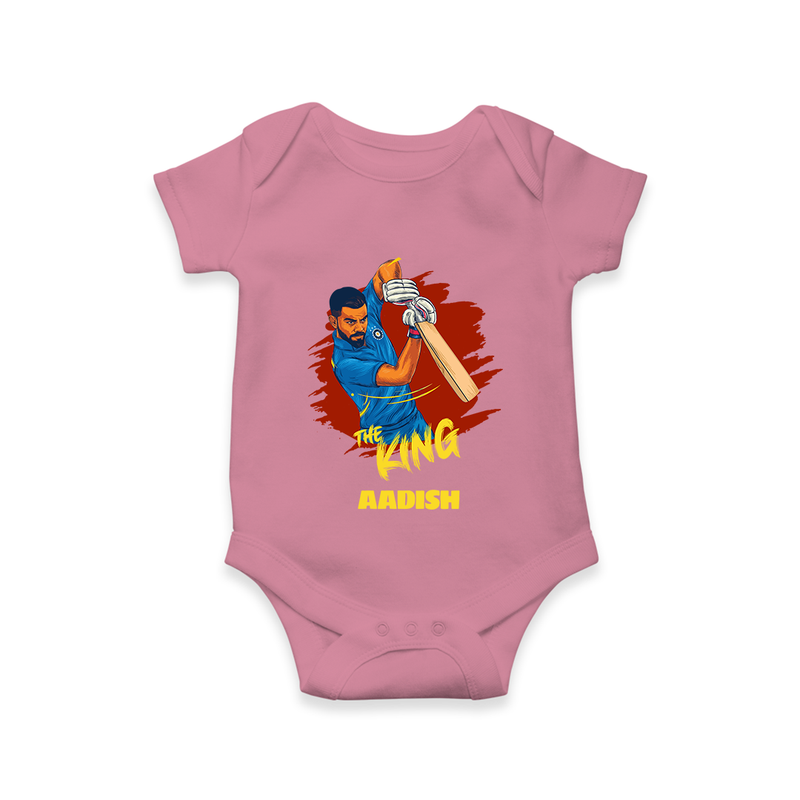 The King - Turn Every IPL Moment Into A Style Statement With Our Customized IPL-Themed Romper For Babies With Name - ONION - 0 - 3 Months Old (Chest 16")