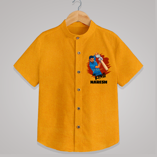 Future Match Winner SHIRT – Personalized Cricket Outfit - CHROME YELLOW - 0 - 6 Months Old (Chest 23")