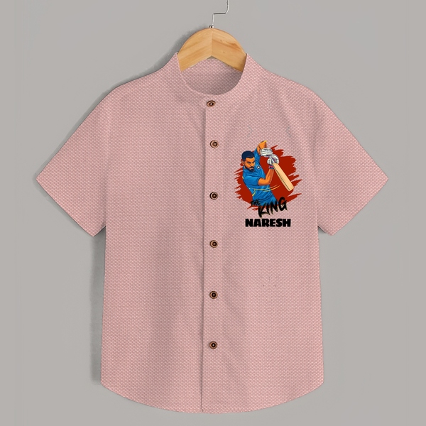 Future Match Winner SHIRT – Personalized Cricket Outfit - PEACH - 0 - 6 Months Old (Chest 23")