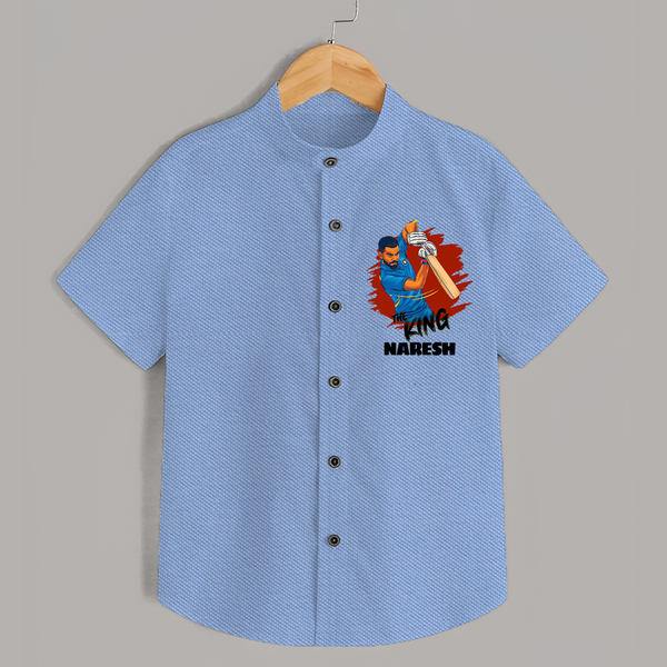 Future Match Winner SHIRT – Personalized Cricket Outfit - SKY BLUE - 0 - 6 Months Old (Chest 23")