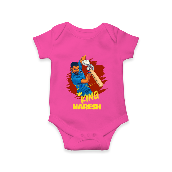 Future Match Winner Baby Romper – Personalized Cricket Outfit - HOT PINK - New Born (Chest 14")