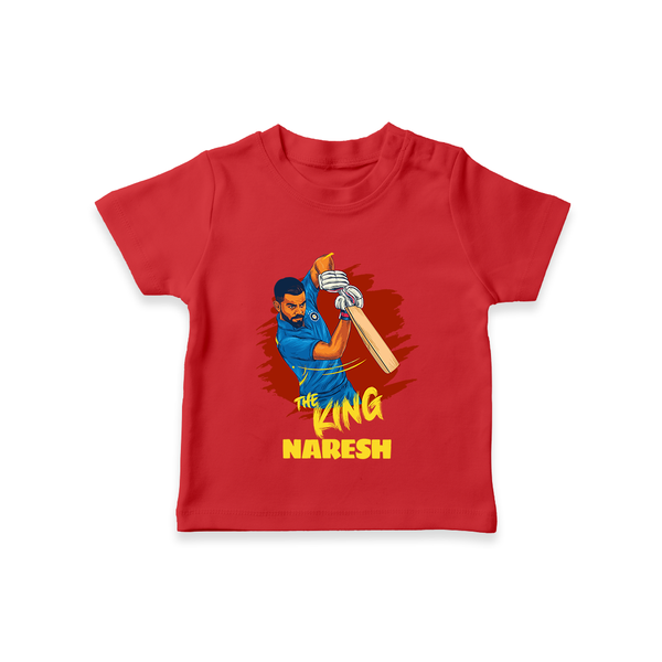 Future Match Winner TSHIRT – Personalized Cricket Outfit - RED - 0-5 Months Old (Chest 17")