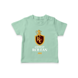 Cutest RCB Fan - Turn Every IPL Moment Into A Style Statement With Our Customized IPL-Themed T-Shirt For Kids With Name - MINT GREEN - 0-5 Months Old (Chest 17")