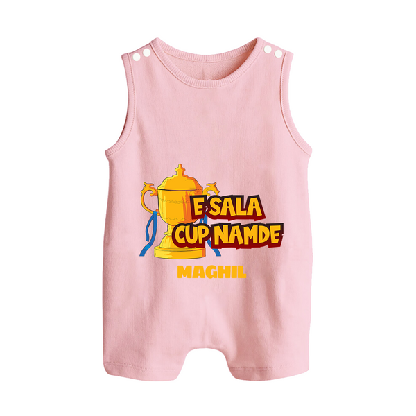 E Sala Cup Namde - Turn Every IPL Moment Into A Style Statement With Our Customized IPL-Themed Romper Suit For Babies With Name - BABY PINK - 0 - 5 Months Old (Chest 18")