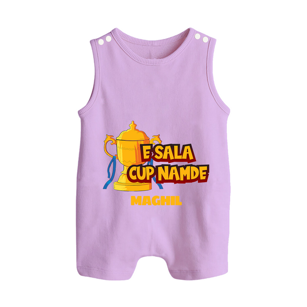 E Sala Cup Namde - Turn Every IPL Moment Into A Style Statement With Our Customized IPL-Themed Romper Suit For Babies With Name - LILAC - 0 - 5 Months Old (Chest 18")