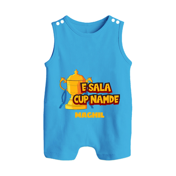 E Sala Cup Namde - Turn Every IPL Moment Into A Style Statement With Our Customized IPL-Themed Romper Suit For Babies With Name - ROYAL BLUE - 0 - 5 Months Old (Chest 18")