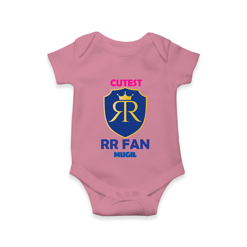 Cutest RR Fan - Make Every Match Day Special With Our Customized IPL-Themed Romper For Babies With Name - ONION - 0 - 3 Months Old (Chest 16")