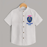 Cutest RR Fan - Make Every Match Day Special With Our Customized IPL-Themed Shirt For Kids With Name - WHITE - 0 - 6 Months Old (Chest 23")