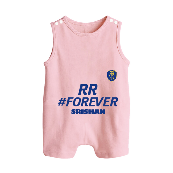 RR #Forever - Make Every Match Day Special With Our Customized IPL-Themed Romper Suit For Babies With Name - BABY PINK - 0 - 5 Months Old (Chest 18")