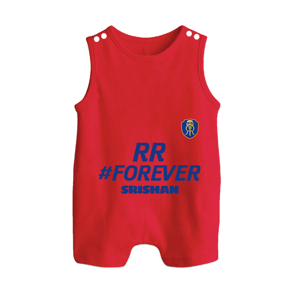 RR #Forever - Make Every Match Day Special With Our Customized IPL-Themed Romper Suit For Babies With Name - RED - 0 - 5 Months Old (Chest 18")