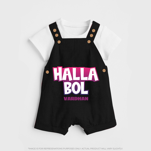 Halla Bol - Make Every Match Day Special With Our Customized IPL-Themed Dungaree For Kids With Name