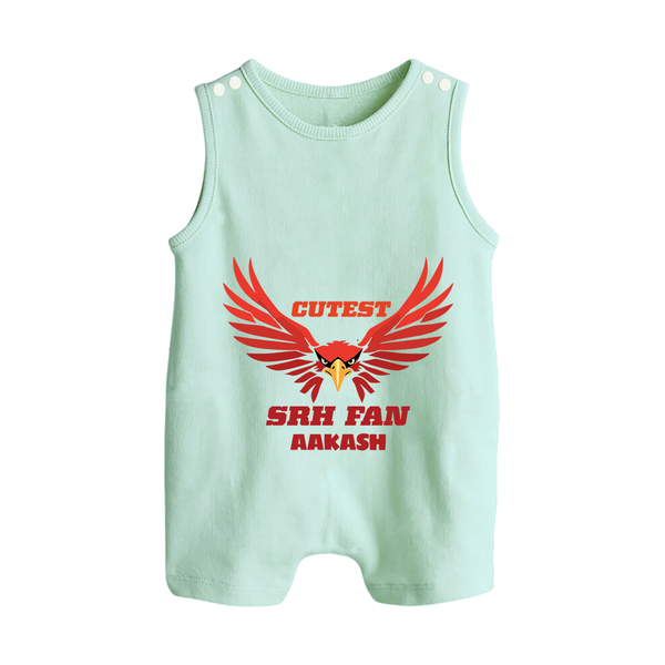 Cutest SRH Fan - Make Every Match Day Special With Our Customized IPL-Themed Romper Suit For Babies With Name - MINT GREEN - 0 - 5 Months Old (Chest 18")