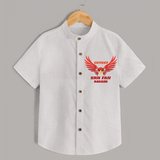 Cutest SRH Fan - Make Every Match Day Special With Our Customized IPL-Themed Shirt For Kids With Name - WHITE - 0 - 6 Months Old (Chest 23")