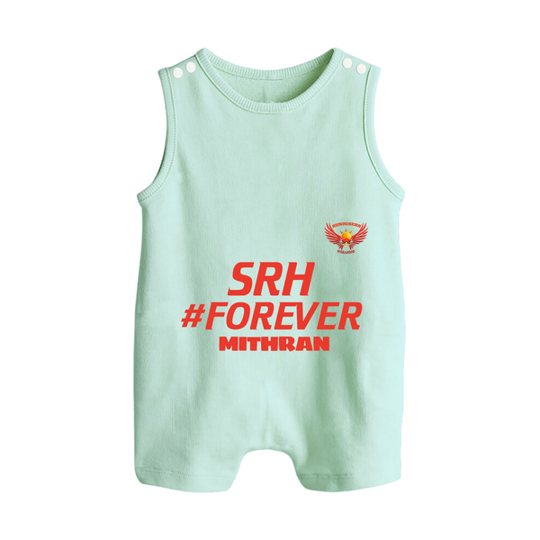SRH #Forever - Make Every Match Day Special With Our Customized IPL-Themed Romper Suit For Babies With Name - MINT GREEN - 0 - 5 Months Old (Chest 18")