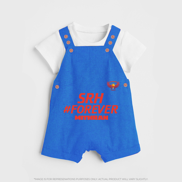 SRH #Forever - Make Every Match Day Special With Our Customized IPL-Themed Dungaree For Kids With Name - COBALT BLUE - 0 - 5 Months Old (Chest 18")