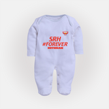 SRH #Forever - Make Every Match Day Special With Our Customized IPL-Themed Sleep Suit For Babies With Name - BABY BLUE - New Born (Chest 7.5")