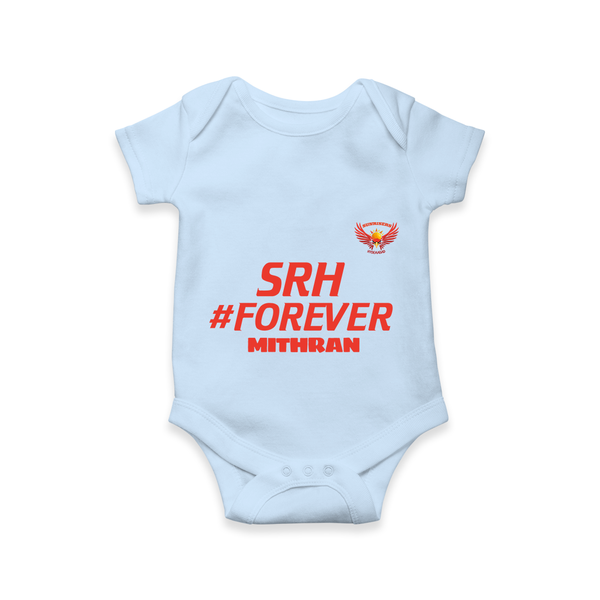 SRH #Forever - Make Every Match Day Special With Our Customized IPL-Themed Romper For Babies With Name - BABY BLUE - 0 - 3 Months Old (Chest 16")