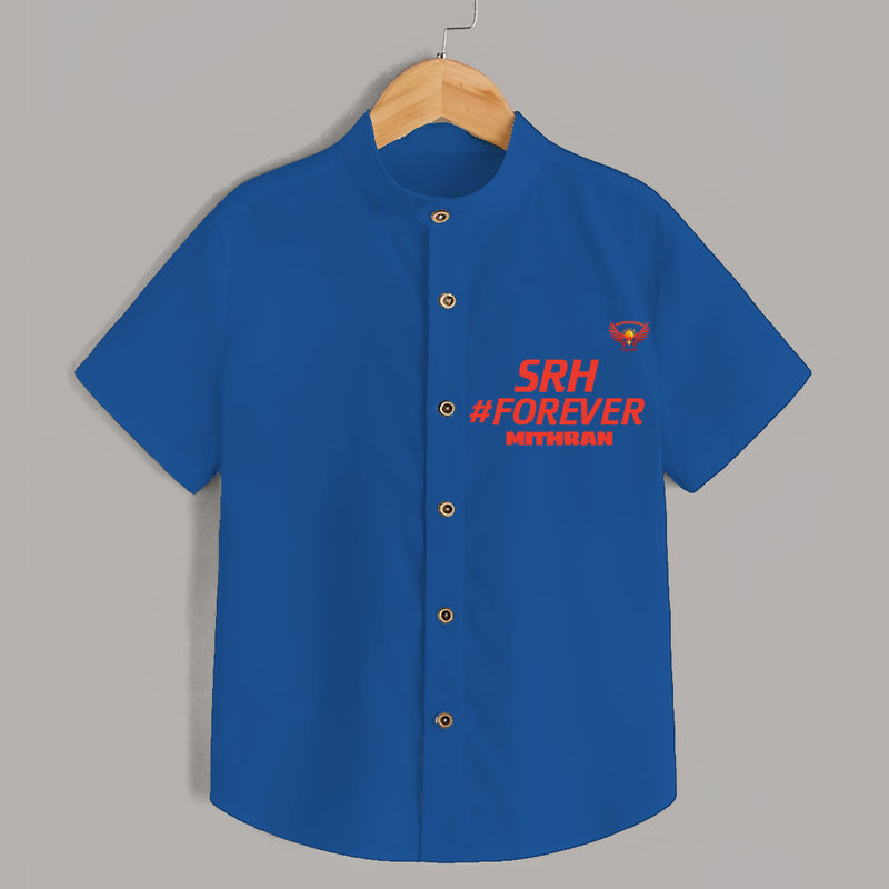SRH #Forever - Make Every Match Day Special With Our Customized IPL-Themed Shirt For Kids With Name - COBALT BLUE - 0 - 6 Months Old (Chest 23")