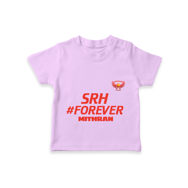SRH #Forever - Make Every Match Day Special With Our Customized IPL-Themed T-Shirt For Kids With Name - LILAC - 0-5 Months Old (Chest 17")