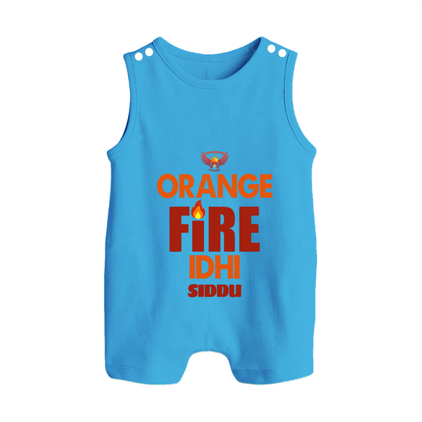 Orange Fire Idhi - Make Every Match Day Special With Our Customized IPL-Themed Romper Suit For Babies With Name - ROYAL BLUE - 0 - 5 Months Old (Chest 18")