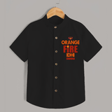 Orange Fire Idhi - Make Every Match Day Special With Our Customized IPL-Themed Shirt For Kids With Name - BLACK - 0 - 6 Months Old (Chest 23")