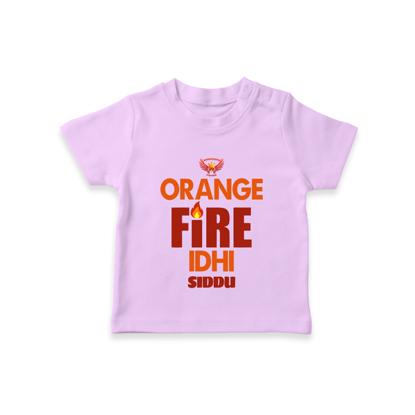 Orange Fire Idhi - Make Every Match Day Special With Our Customized IPL-Themed T-Shirt For Kids With Name - LILAC - 0-5 Months Old (Chest 17")