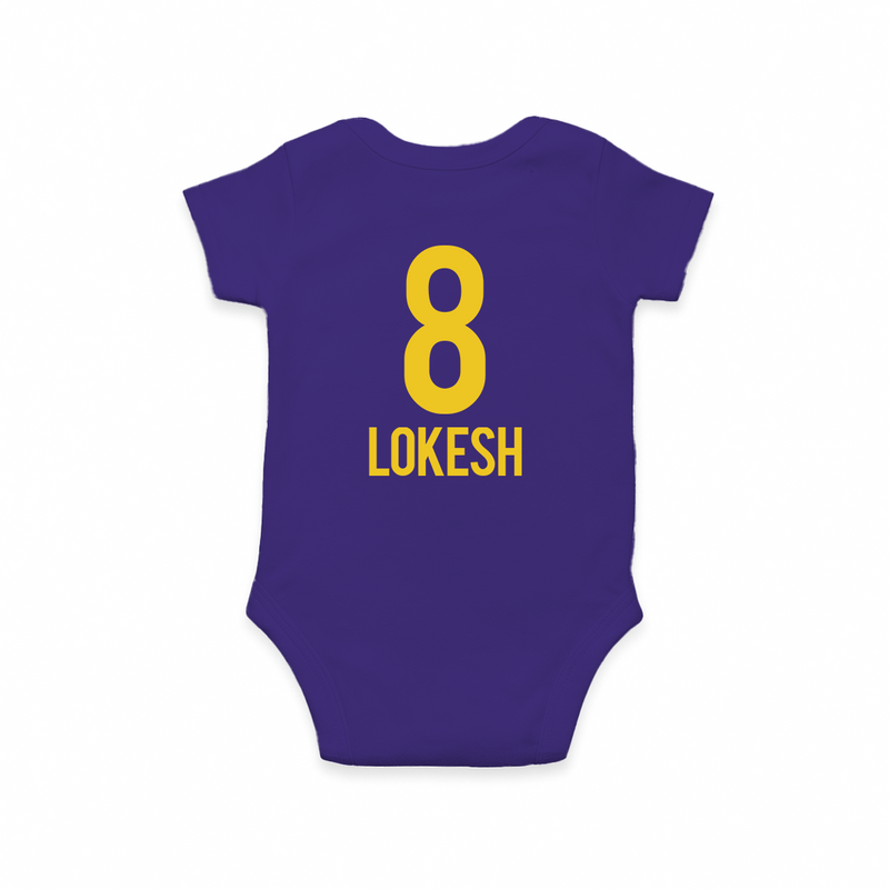 KKR IPL  Jersey Inspired Romper - Customized IPL-Themed Romper For Babies With Baby Name (Copy)