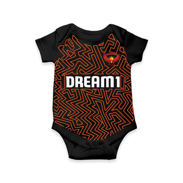 SRH IPL  Jersey Inspired Romper - Customized IPL-Themed Romper For Babies With Baby Name
