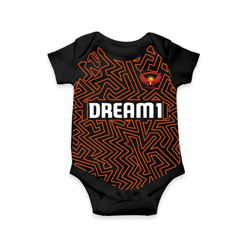 SRH IPL Jersey Inspired Romper - Customized IPL-Themed Romper For Babies With Baby Name