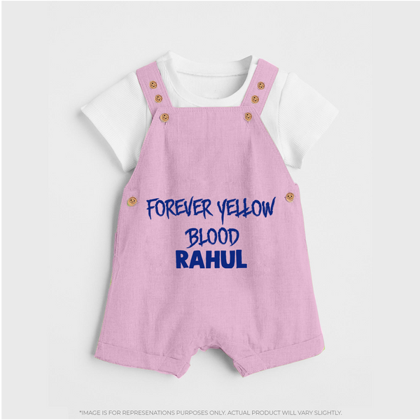 Yellow Vibes Forever DUNGAREE – Fan Edition - BABY PINK - 0 - 5 Months Old (Chest 18")