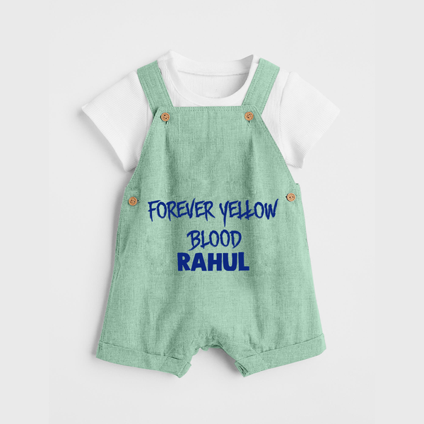 Yellow Vibes Forever DUNGAREE – Fan Edition - MINT GREEN - 0 - 5 Months Old (Chest 18")