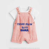 Yellow Vibes Forever DUNGAREE – Fan Edition - PEACH - 0 - 5 Months Old (Chest 18")