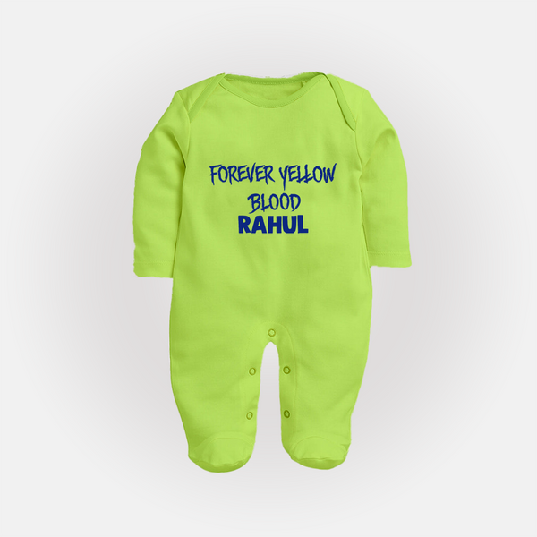 Yellow Vibes Forever FULL BODY SUIT – Fan Edition - LIME GREEN - New Born (Chest 7.5")