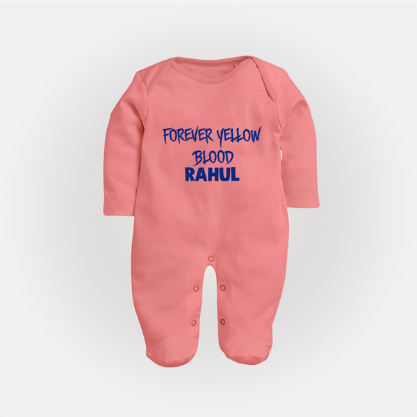 Yellow Vibes Forever FULL BODY SUIT – Fan Edition - PEACH - New Born (Chest 7.5")