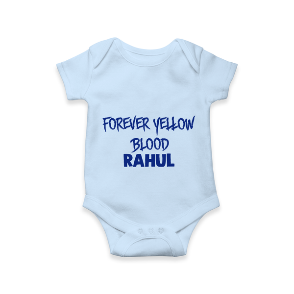 Yellow Vibes Forever Baby Romper – Fan Edition - BABY BLUE - New Born (Chest 14")