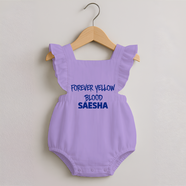 Yellow Vibes Forever ROMPER FROCK – Fan Edition - LILAC - 0 - 3 Months Old (Chest 19")